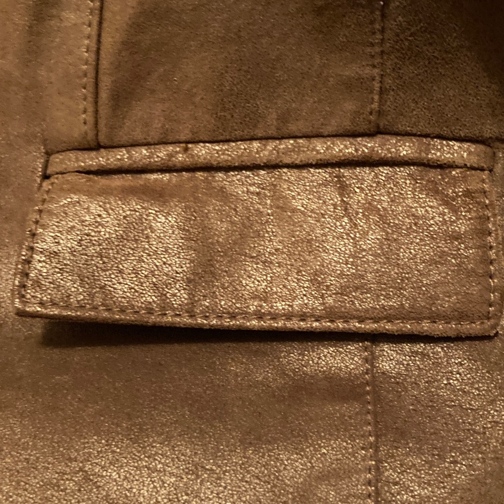 Brown Matillic Women's Blazer vintage Leather Apt 9 - Picture 5 of 5